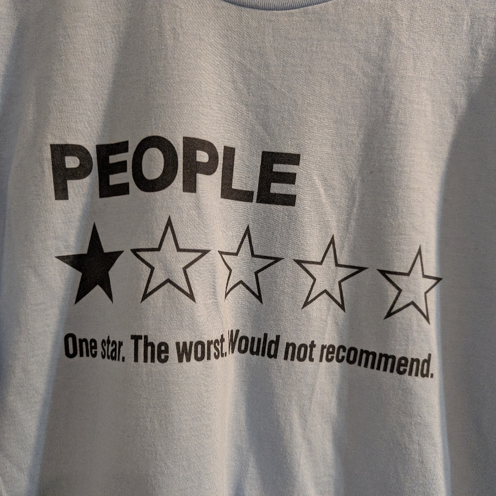 People Suck Tee Shirt People Rating Tee Shirt Men NEW